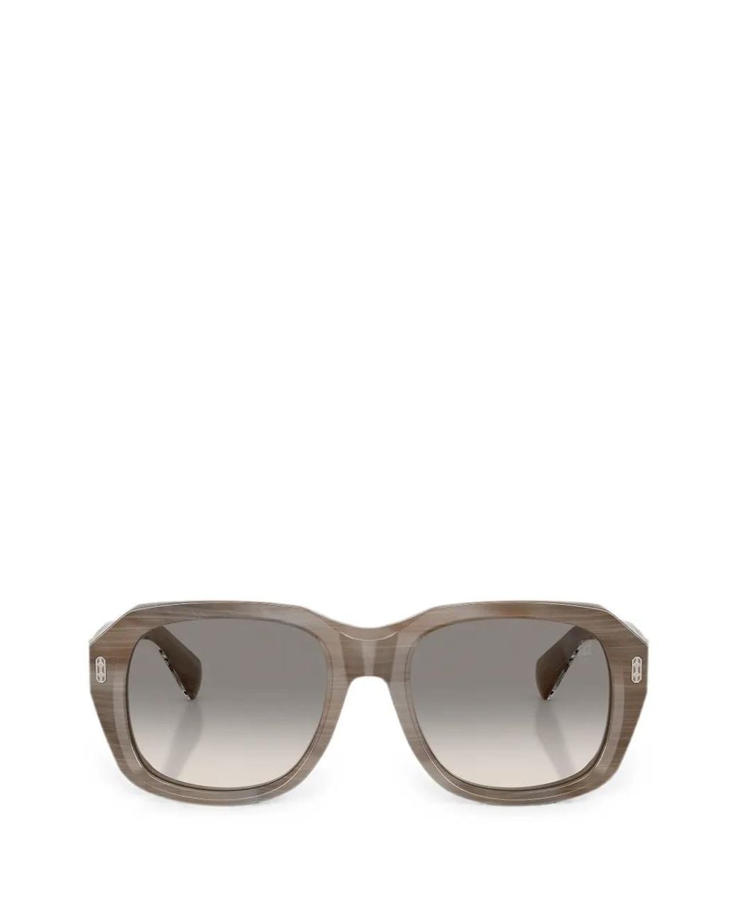 Brunello Cucinelli Gray Geometric-Frame Sunglasses