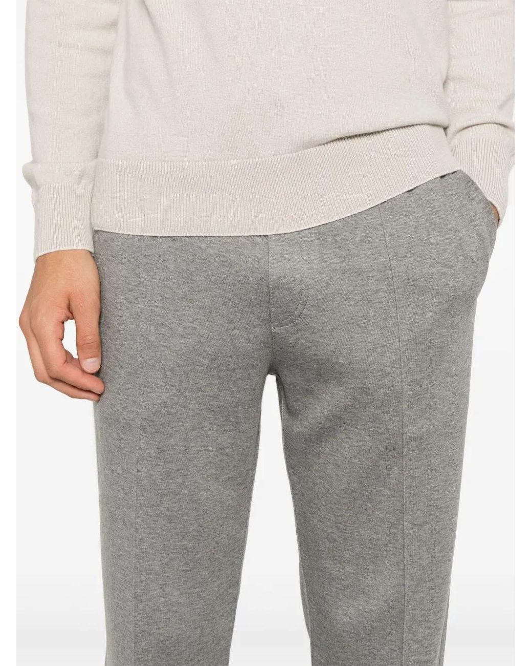 Brunello Cucinelli Gray Drawstring Sweat Pants for men