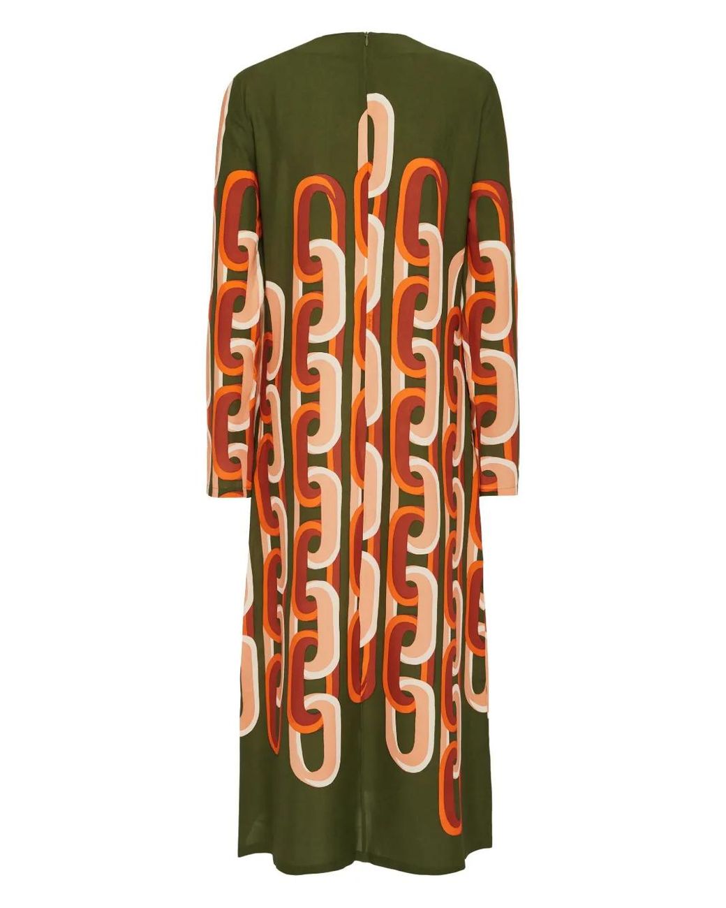 LaDoubleJ Green Long Sleeve Midi Swing Dress