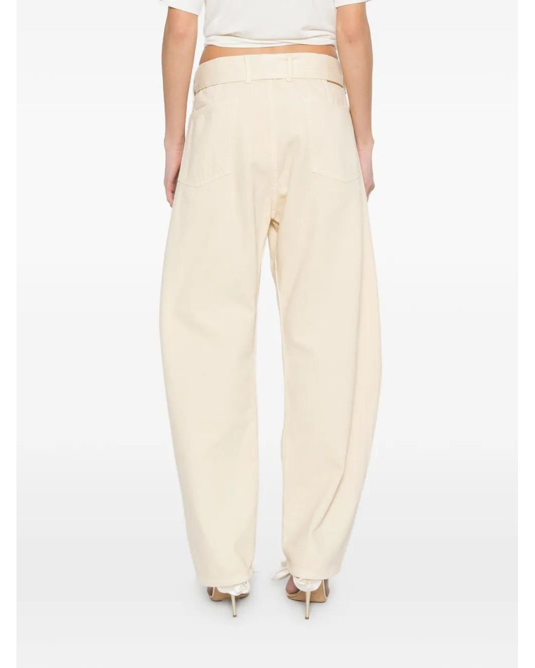 Magda Butrym White Belted Jeans
