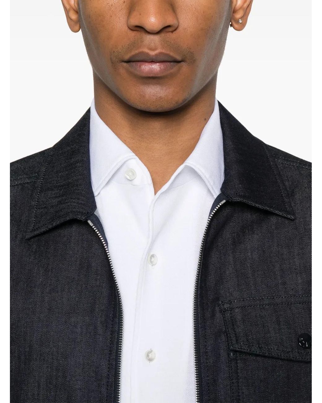 Zegna White Piqué Shirt for men