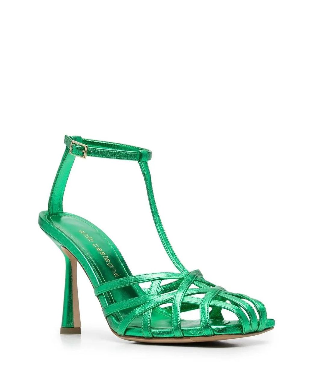 Castagna Green Lidia Caged Sandals