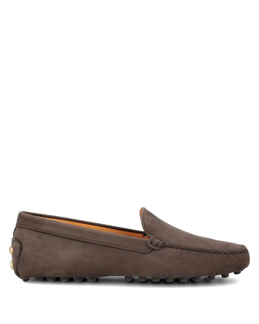 Tod's Brown Studded Flat Shoes