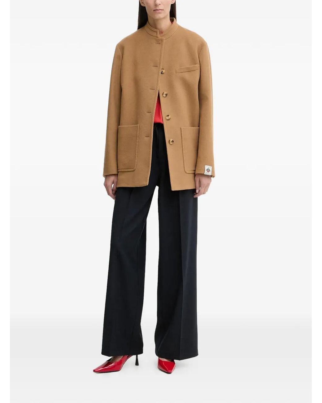 Bally Natural Button Belted Coat