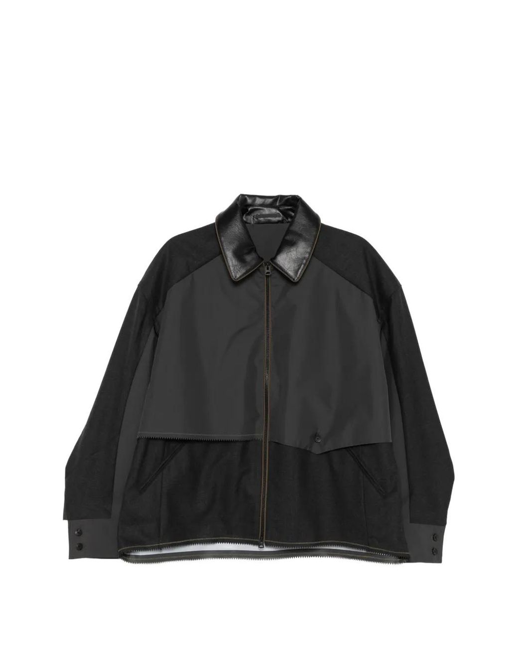 CROQUIS Black Panelled Jacket for men
