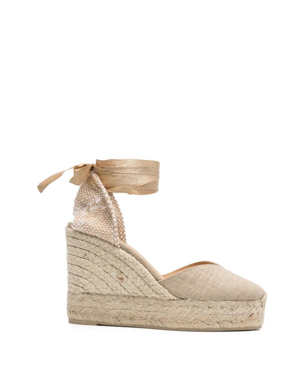 Castaner White Chiara Ribbon Wraparound Espadrilles