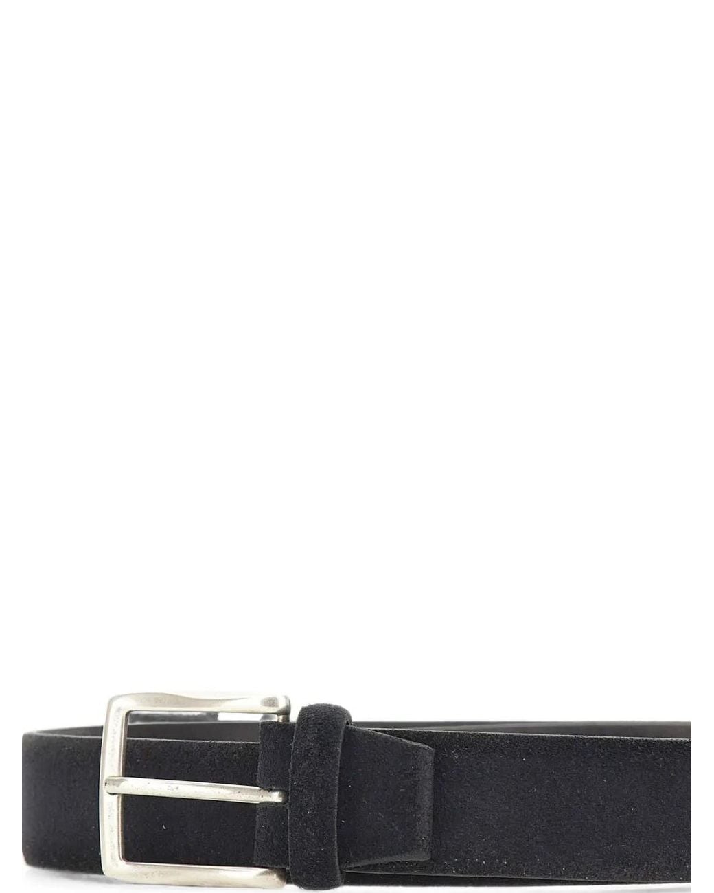 Alberto Luti White Ceinture En Daim À Boucle for men