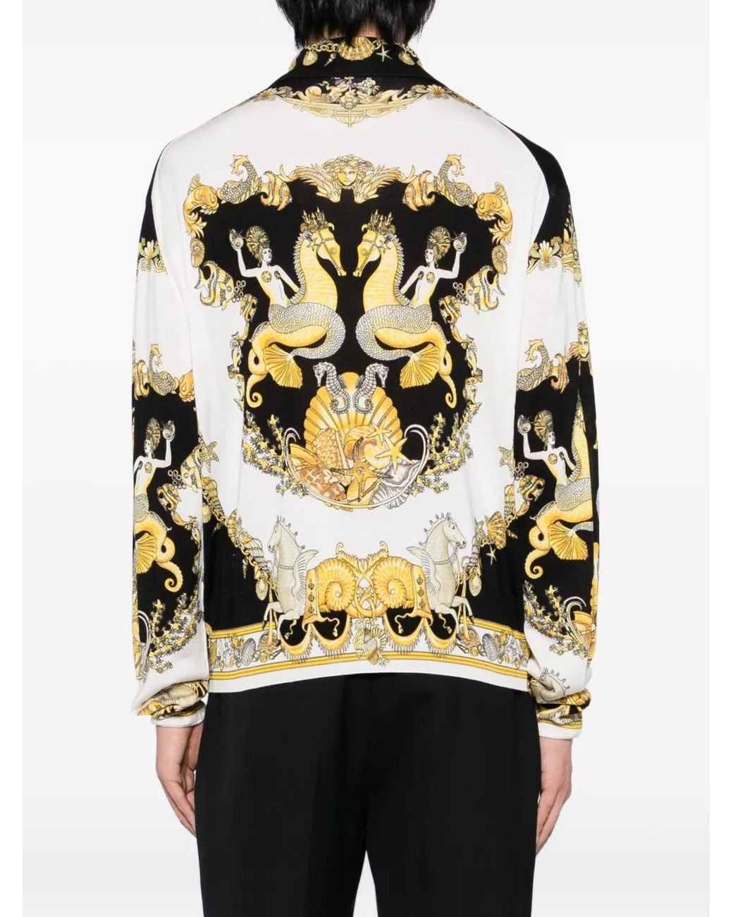 Versace Natural Shirt With 'Coral Theatre' Print for men