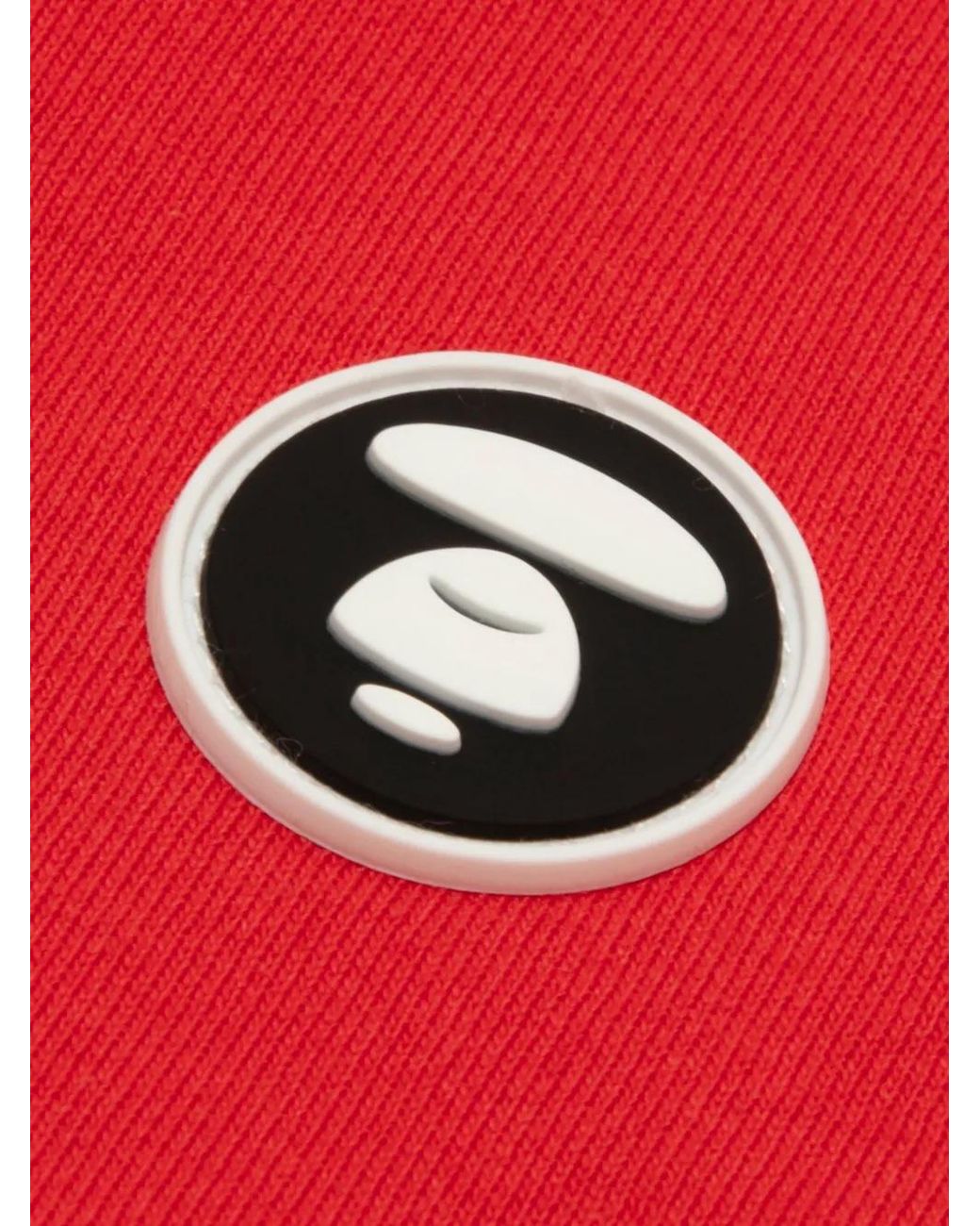 Aape By A Bathing Ape Red Logo-Patch T-Shirt for men