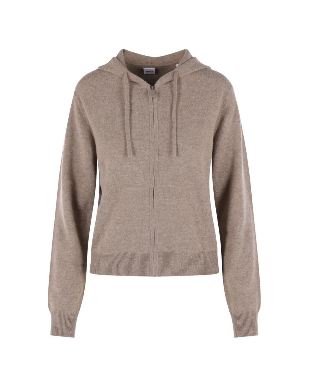 Aspesi Brown Zip-Up Hoodie