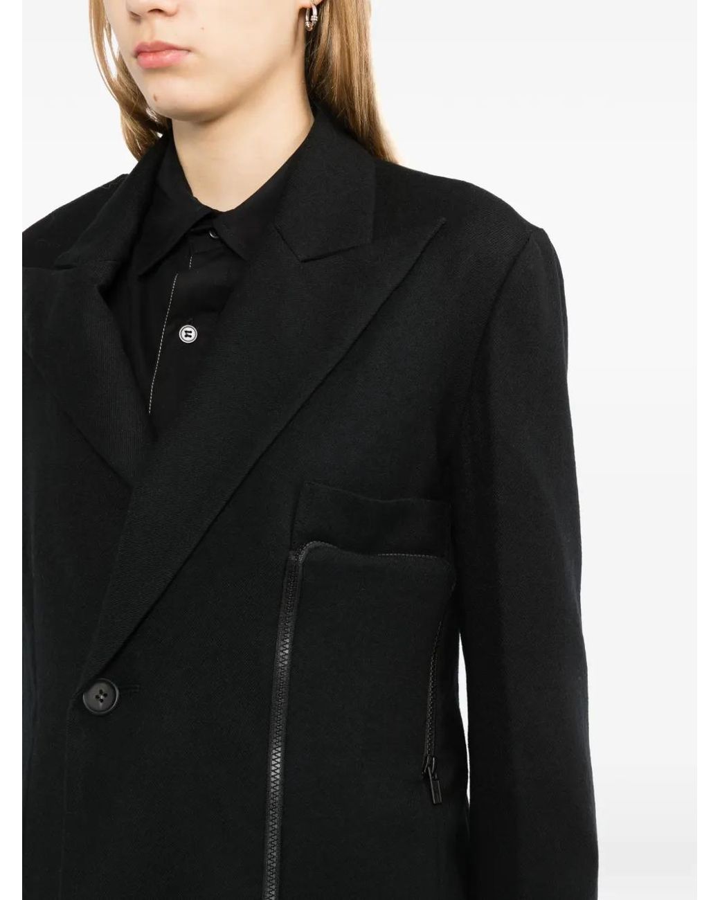 Yohji Yamamoto Black Saxony Coat