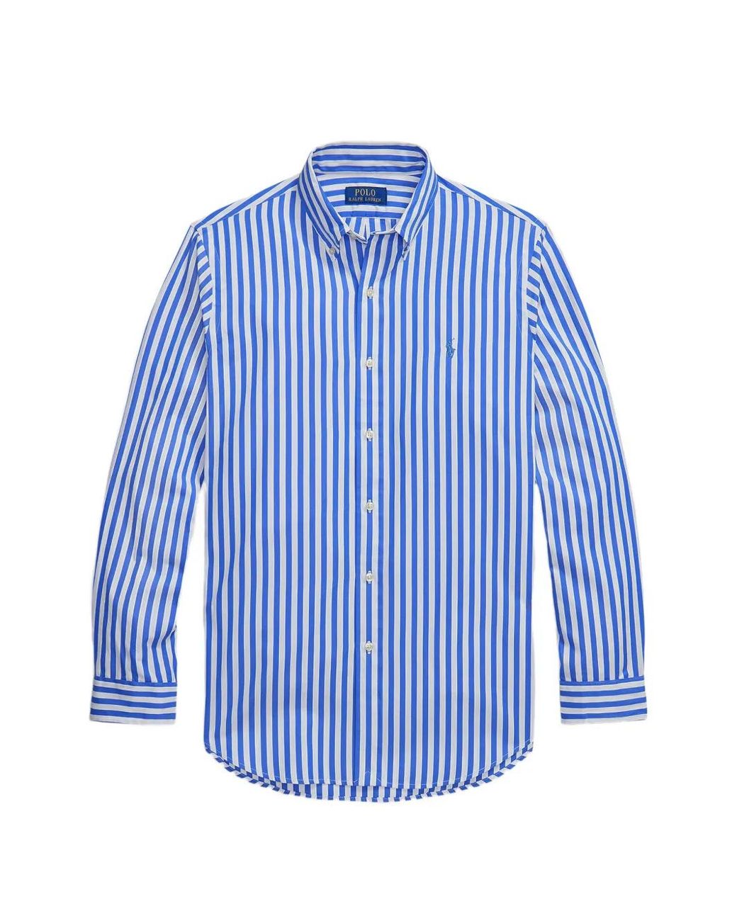Polo Ralph Lauren Blue Striped Logo Shirt for men