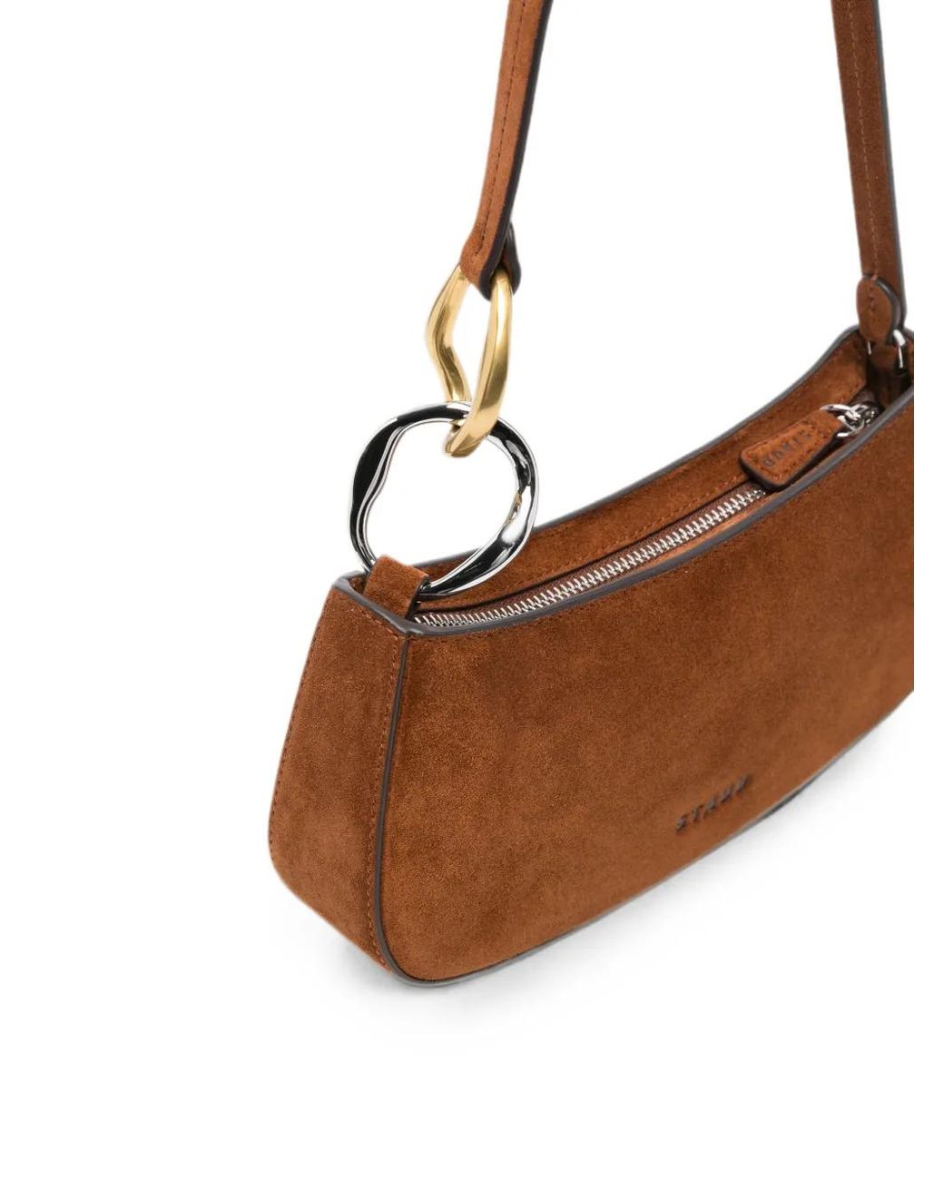 Staud Brown Ollie Suede Shoulder Bag