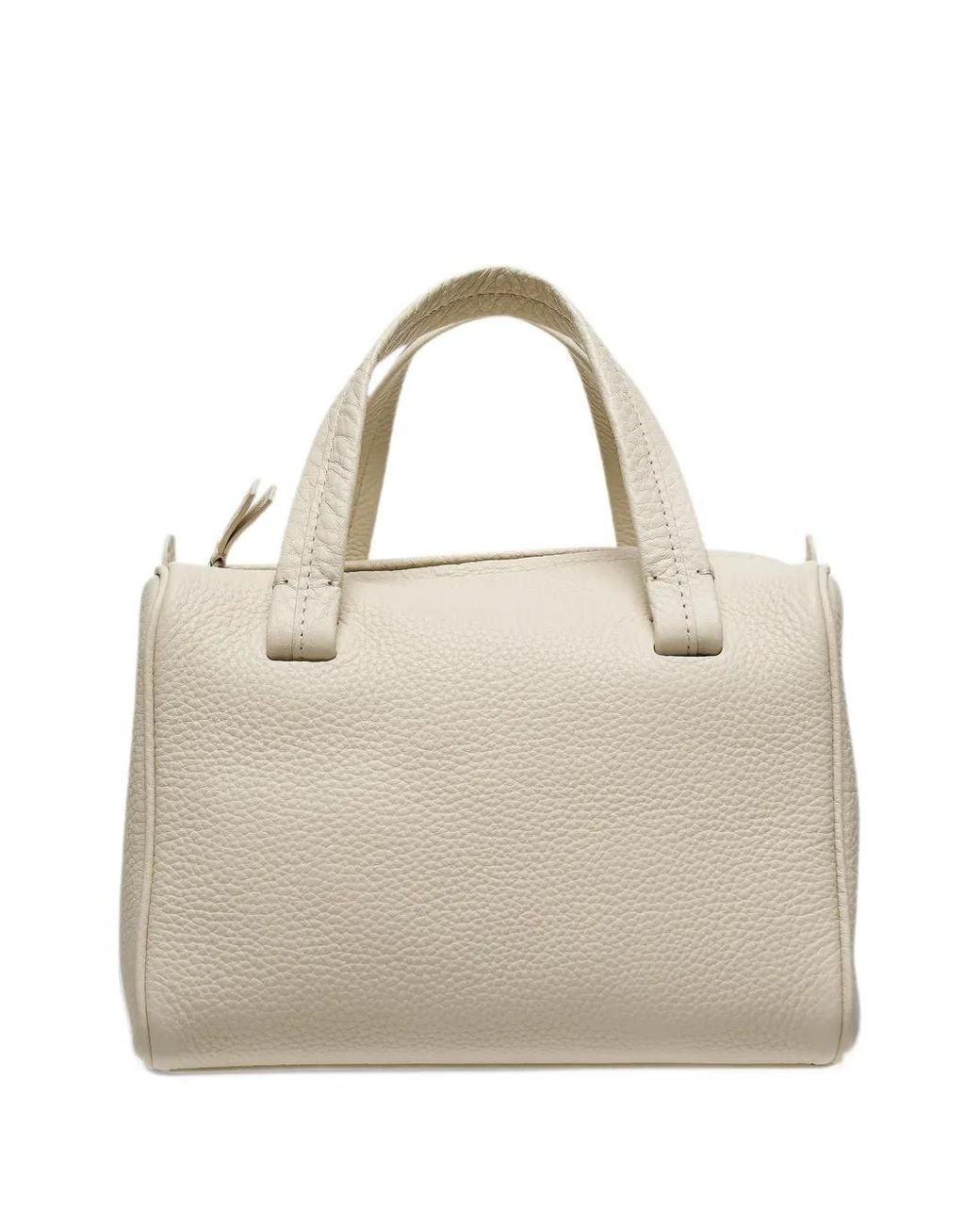 NOTHING WRITTEN Natural Grainy Leather Tote Bag