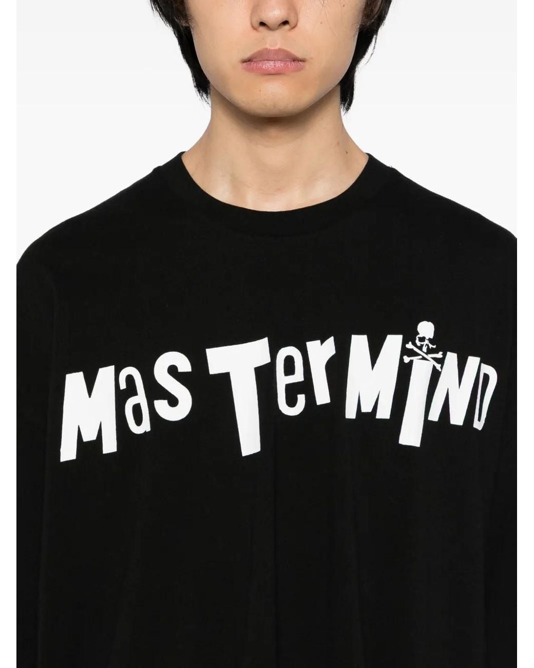 MASTERMIND WORLD Black Logo-Print T-Shirt for men