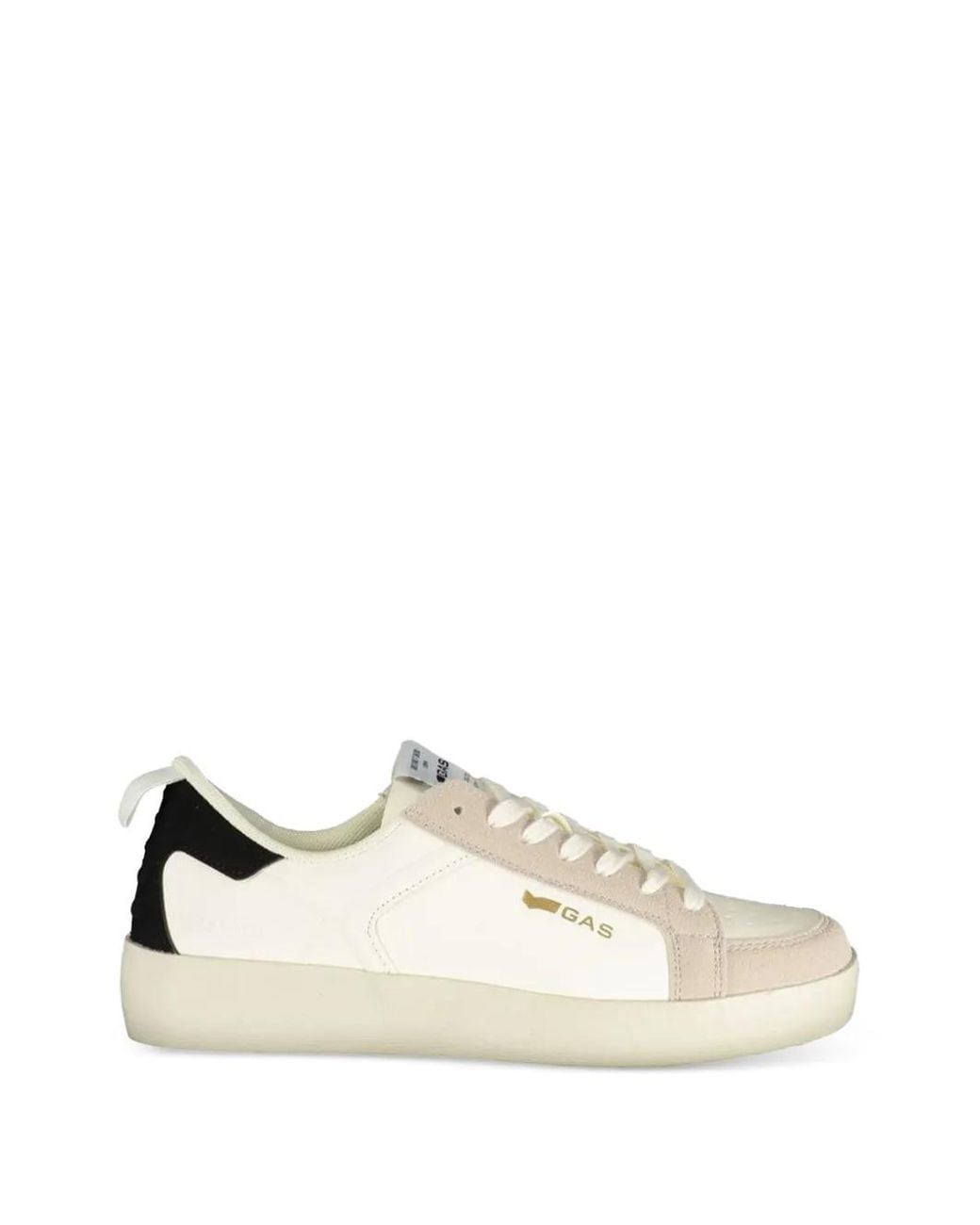 Gas White Logo-Print Panelled Sneakers