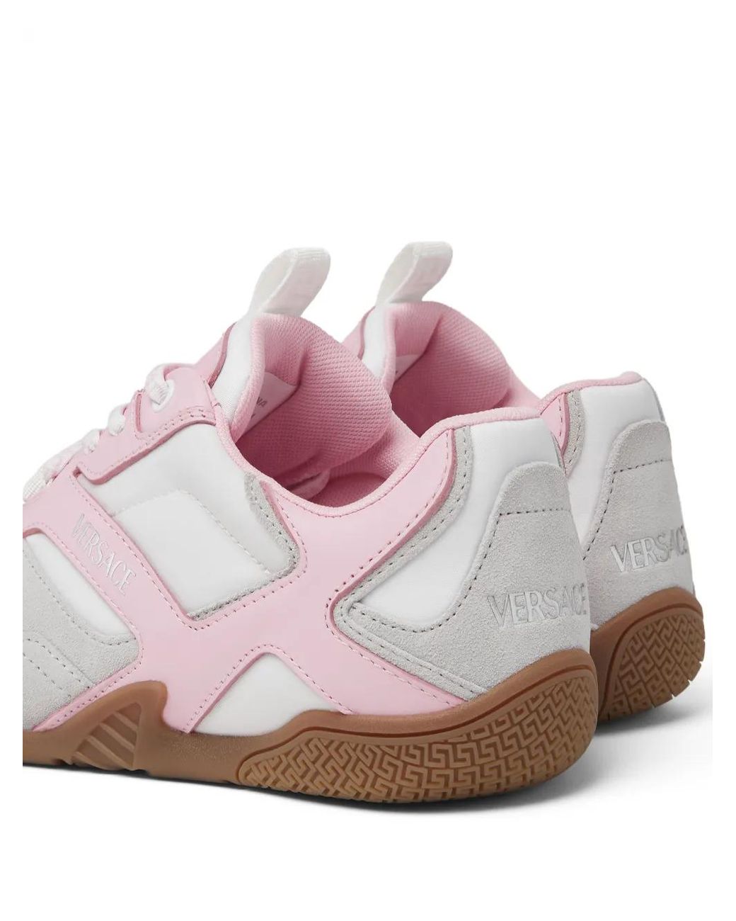 Versace Pink Galaxia Leather Sneakers