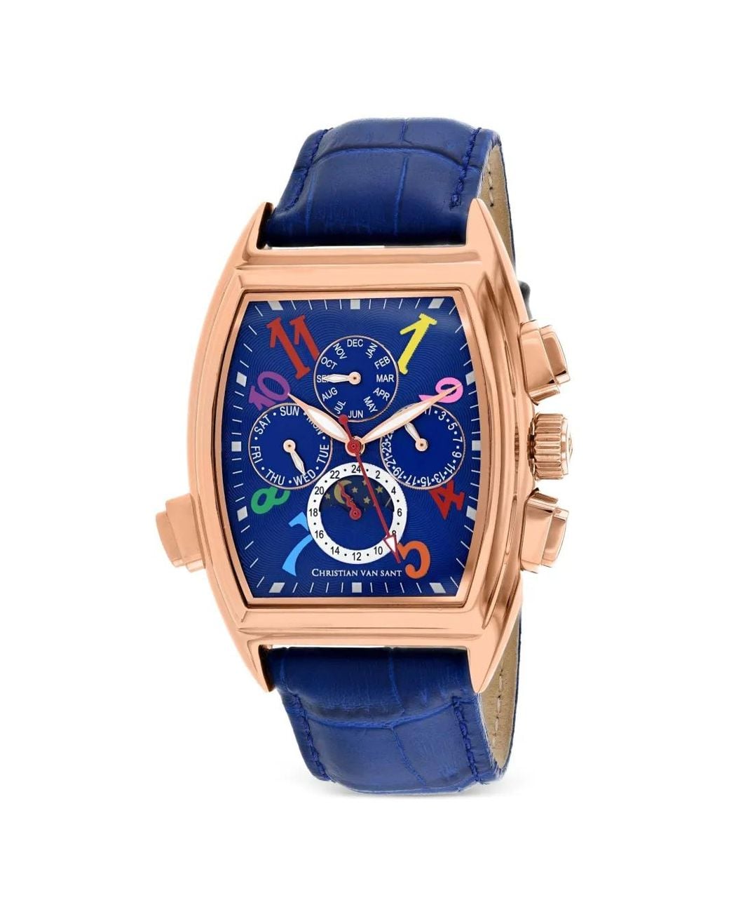 Christian Van Sant Blue Grandeur 45Mm Watch for men