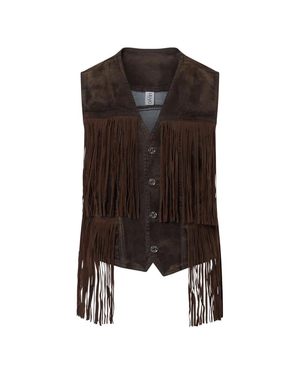 Liu Jo Brown Fringed Vest