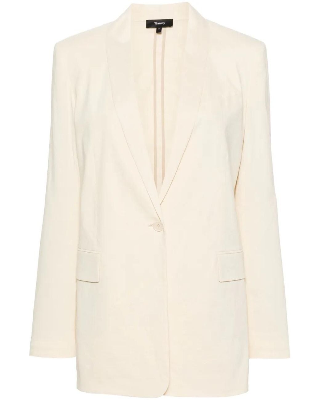 Theory Natural Shawl-Lapels Single-Breasted Blazer