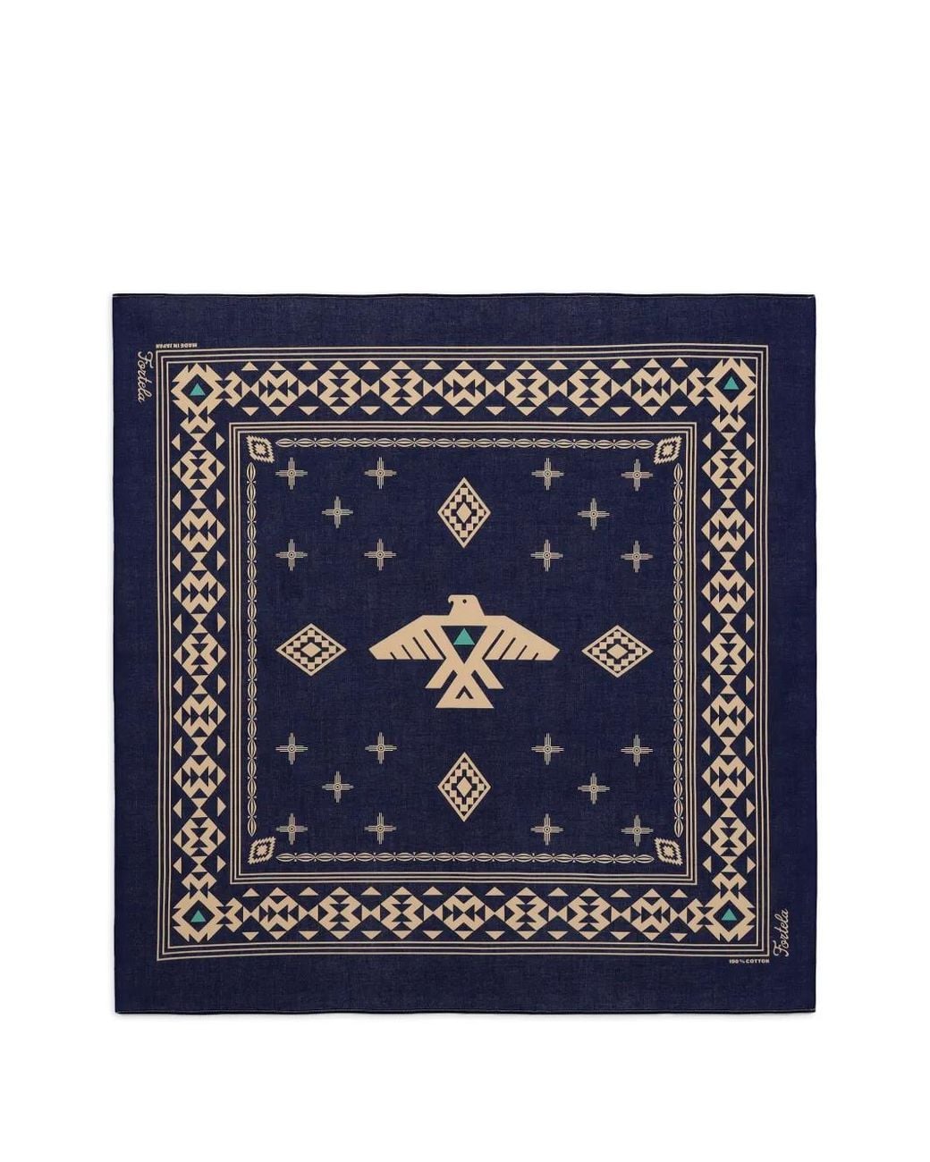 Fortela Blue Bird-Motif Bandana for men