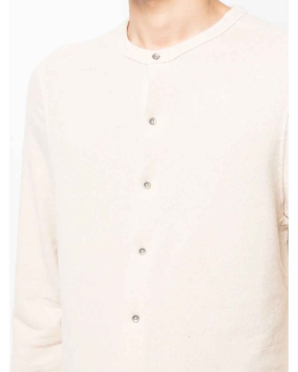 Holzweiler Natural Henley-Collar Button-Down Shirt for men