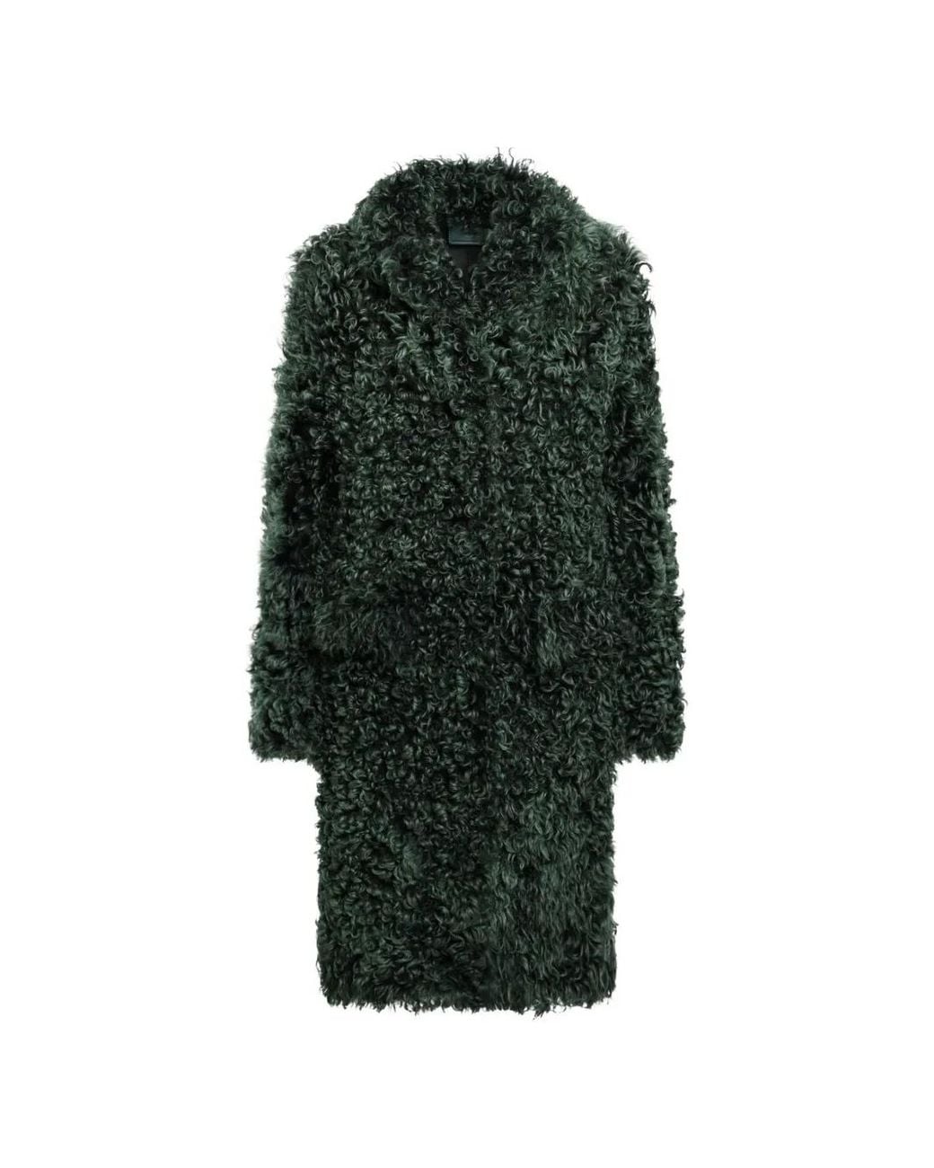 Prada Green Shearling Coat