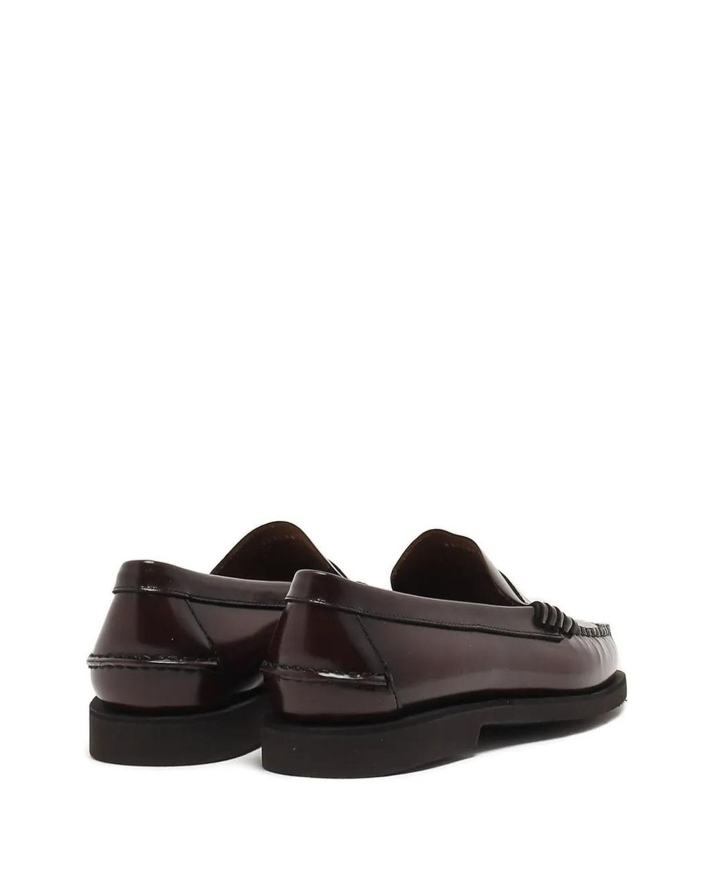 Sebago Black Dan Po Leather Penny Loafers for men