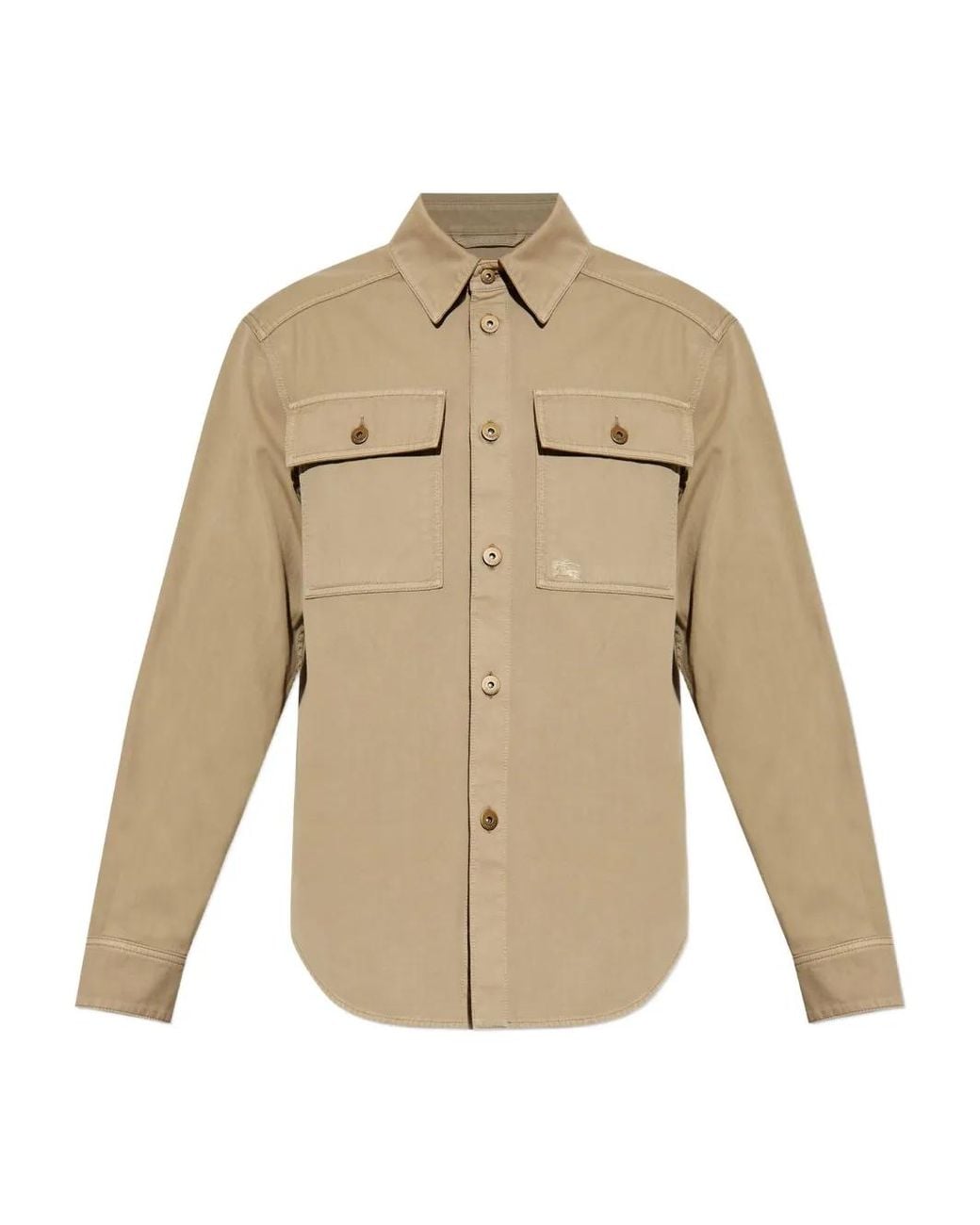 Burberry Natural Button-Up Utility Shirt for men