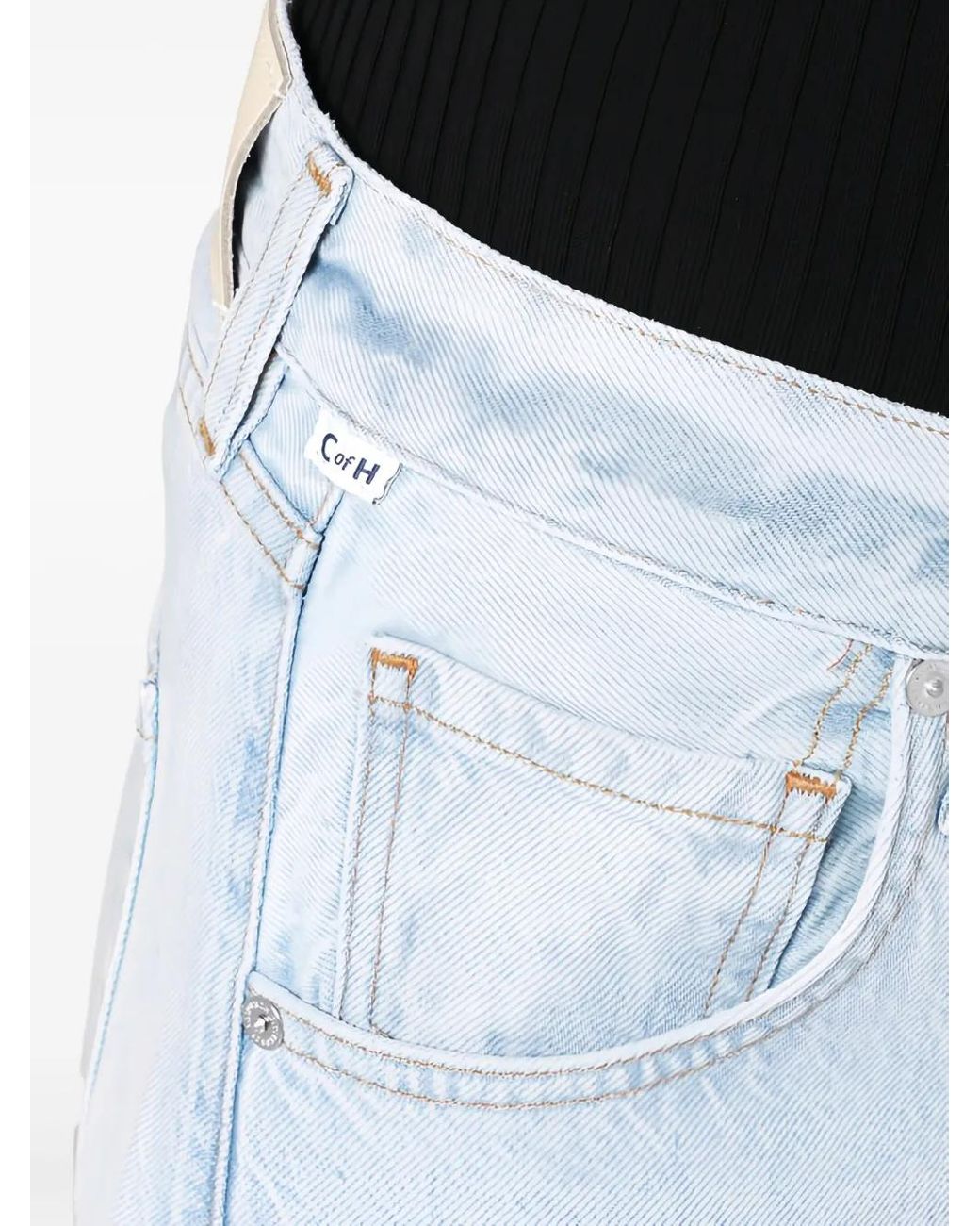 Citizens of Humanity Blue Palazzo Drawstring Jeans