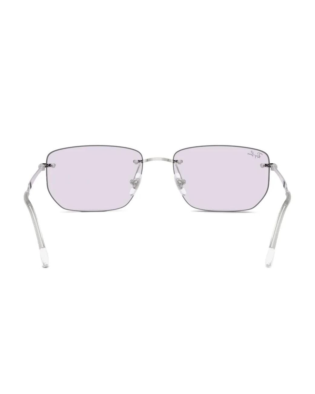 Ray-Ban Pink Rimless Rectangle Sunglasses