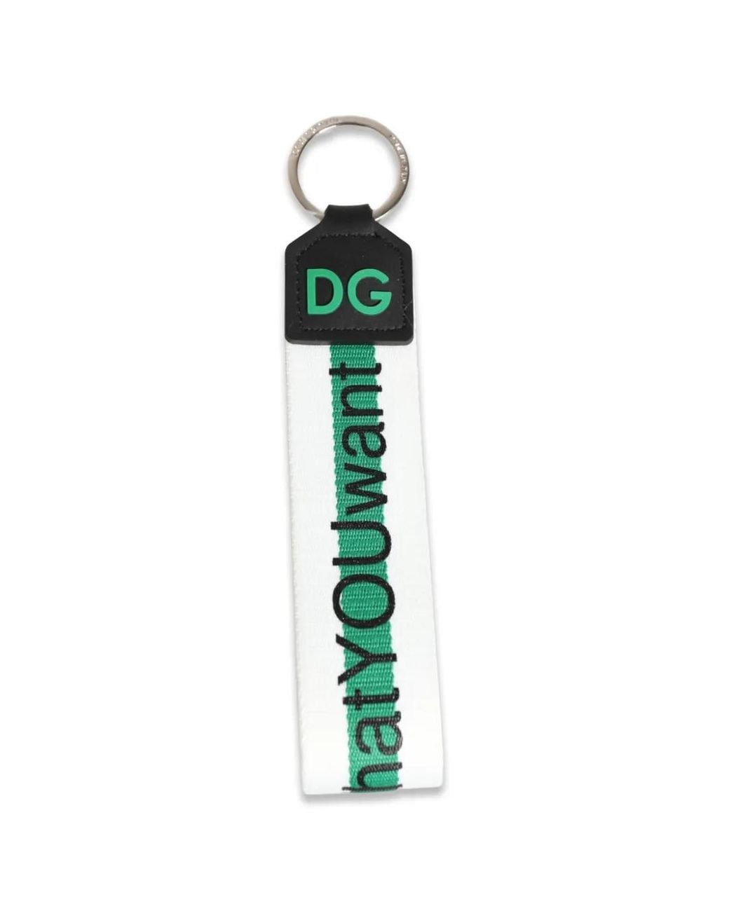 Dolce & Gabbana Green Dg Logo Keychain for men