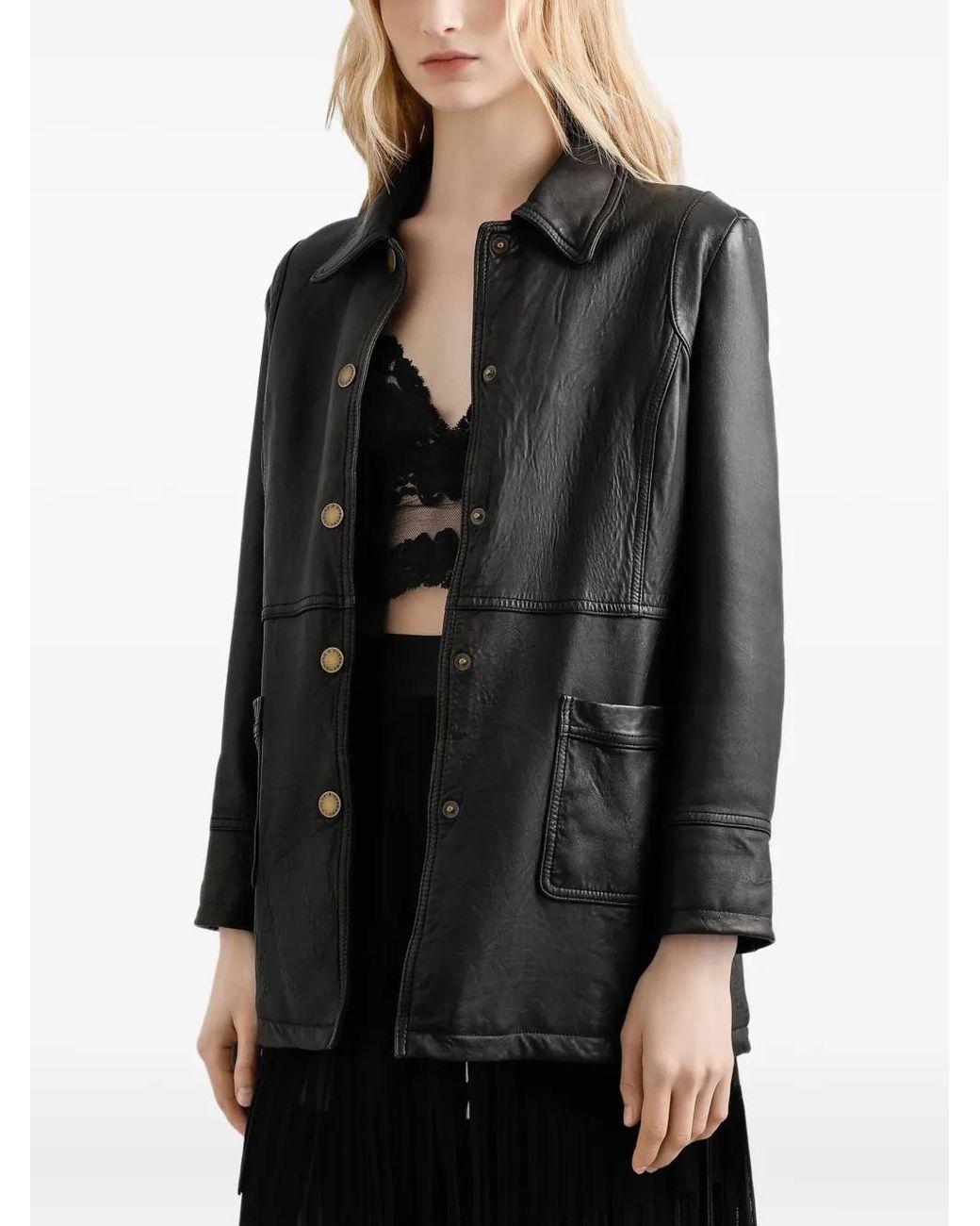 Dolce & Gabbana Black Leather Jacket