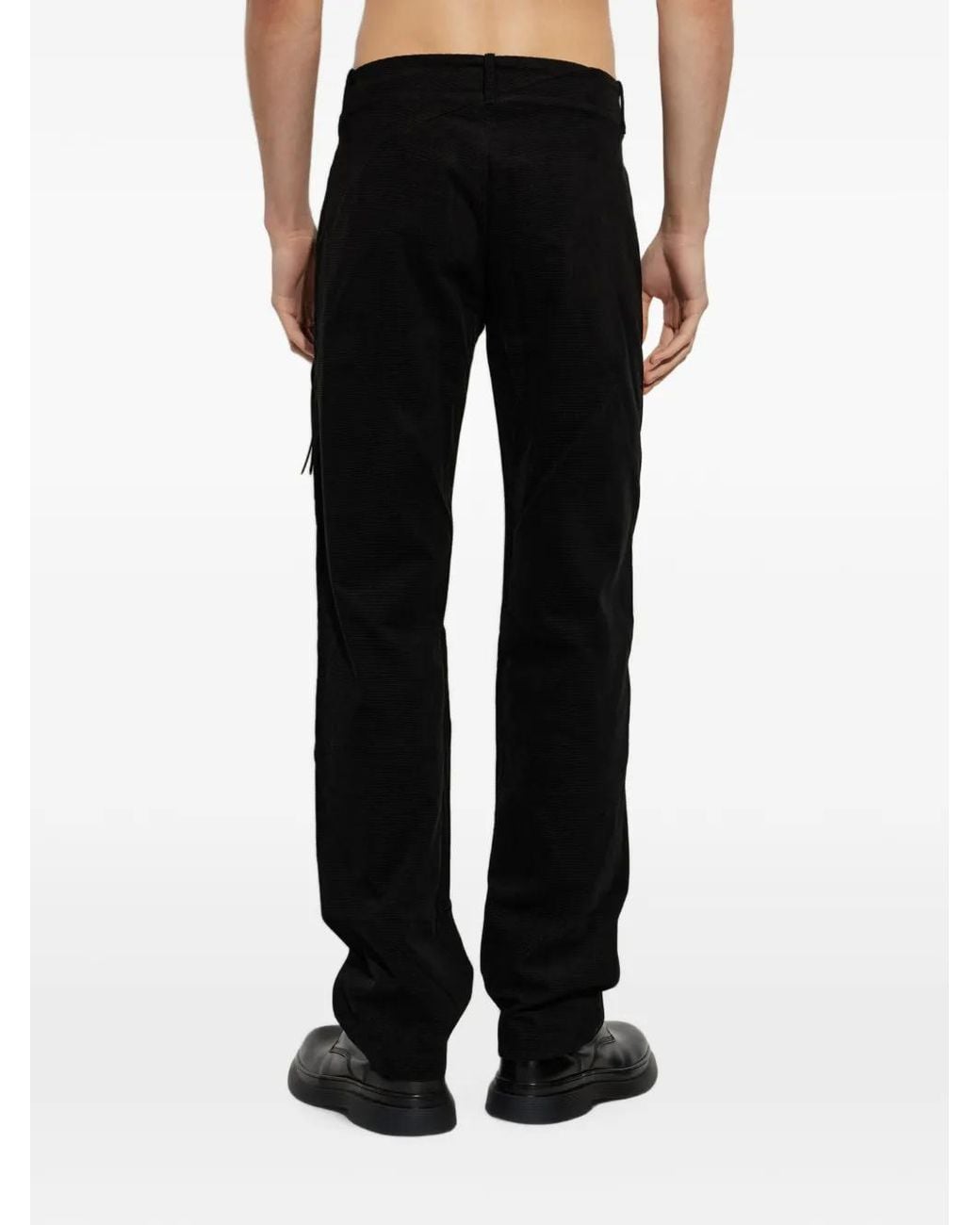 Post Archive Faction PAF Black Straight-Leg Trousers for men