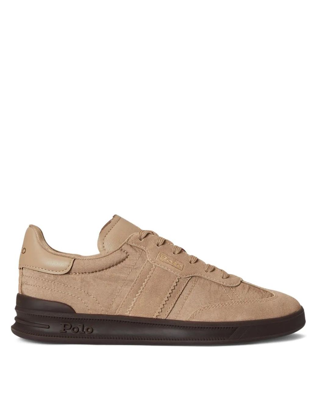 Polo Ralph Lauren Brown Heritage Aera Suede Trainers