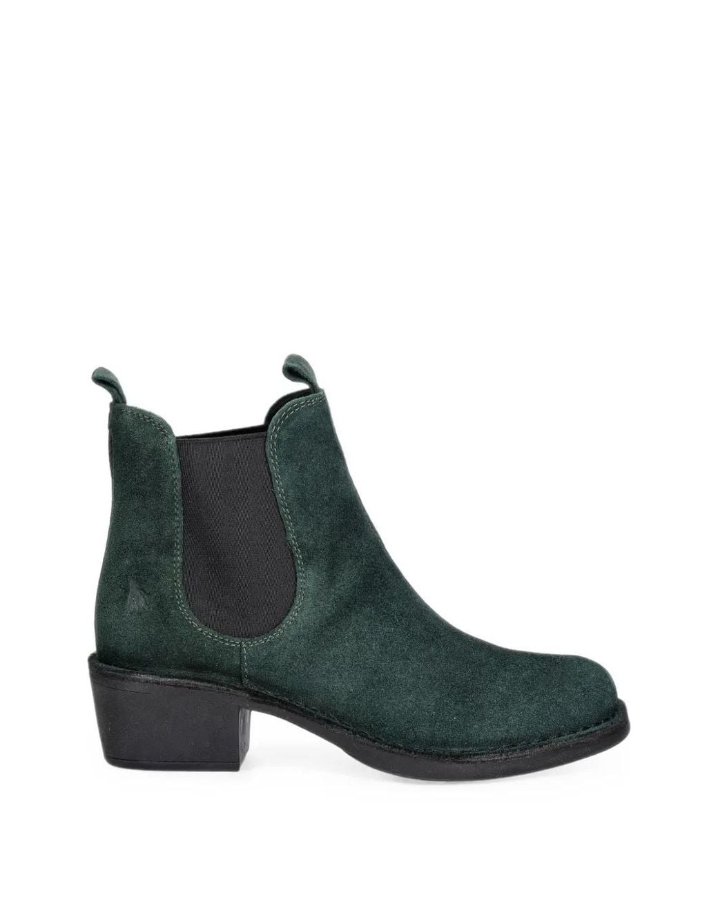 Fly London Green Round-Toe Chelsea Boots