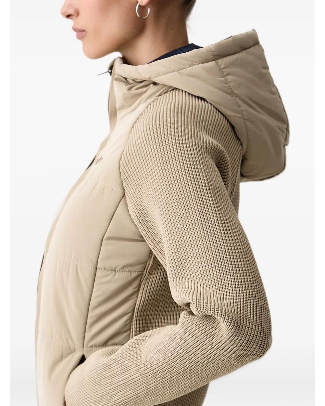 Aeronautica Militare Natural Veste Matelassée À Empiècements En Maille