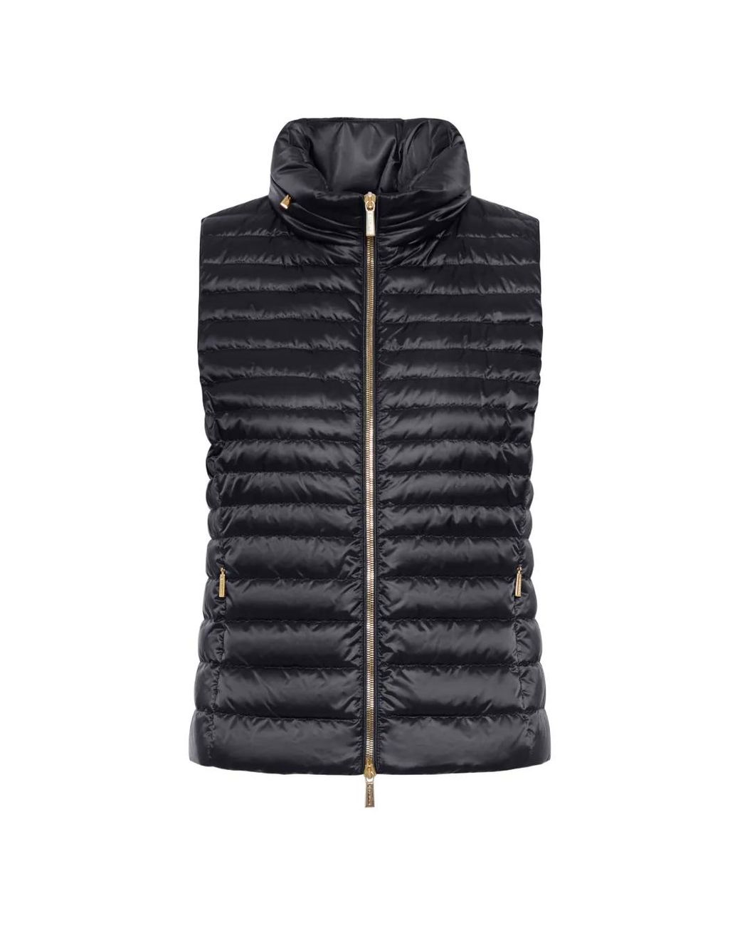 Moorer Black Zip-Up Gilet