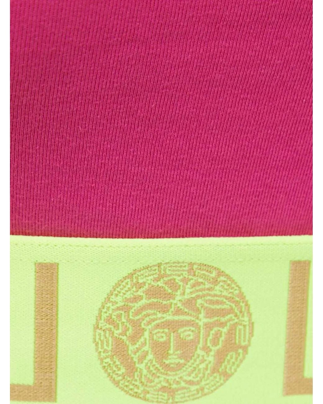 Versace Pink Greca Medusa Top