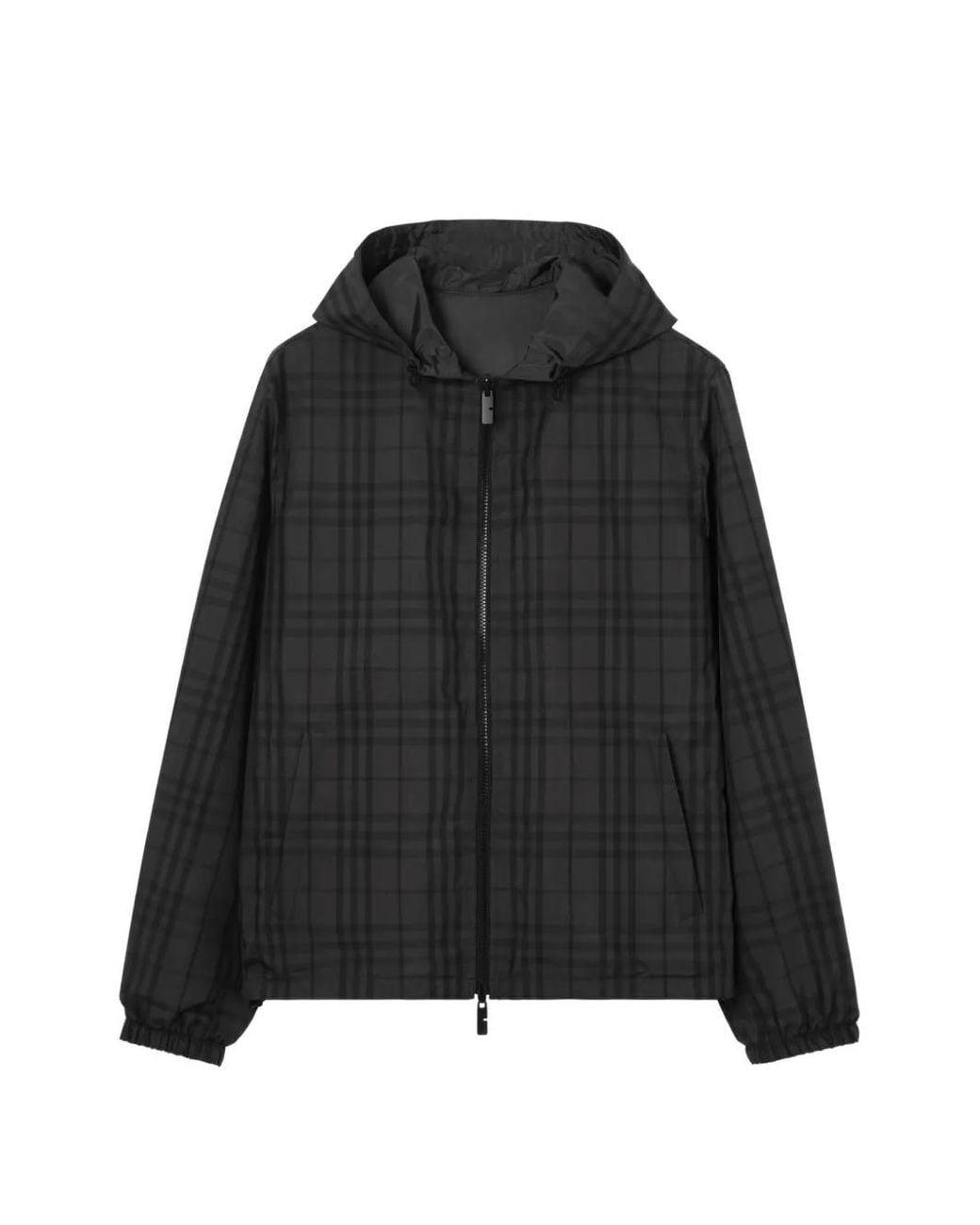 Burberry Black Check Blouson Jacket for men