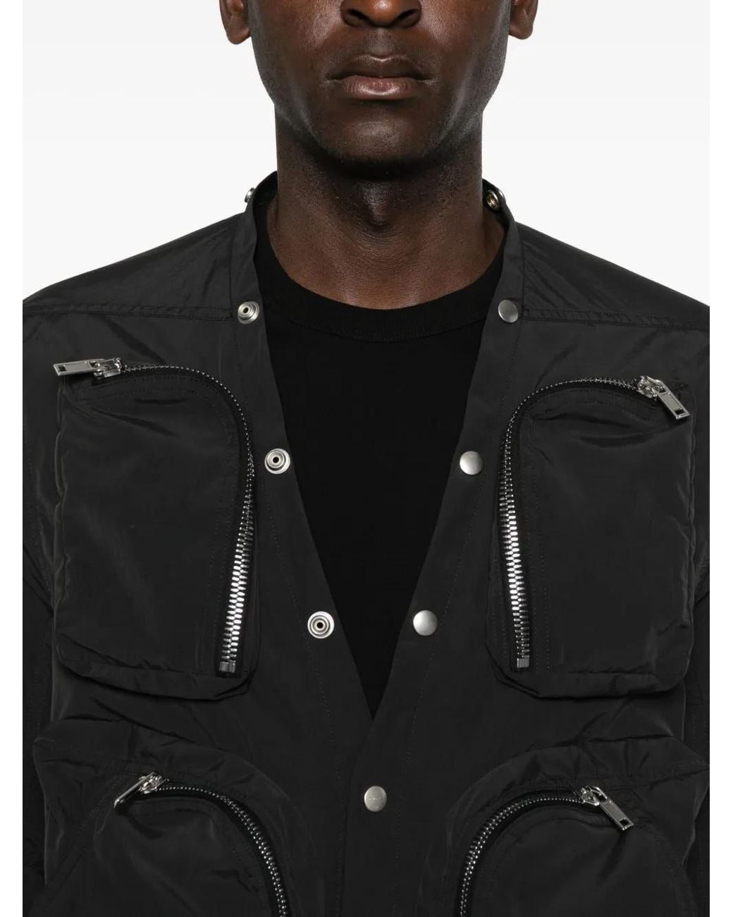 Rick Owens Black Multi-Pocket Jacket for men