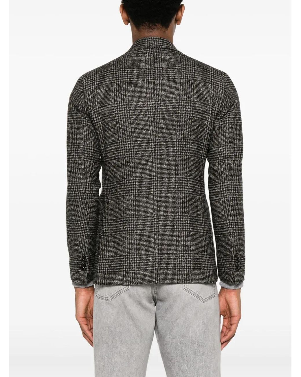 Tagliatore Geruite Blazer in het Gray voor heren