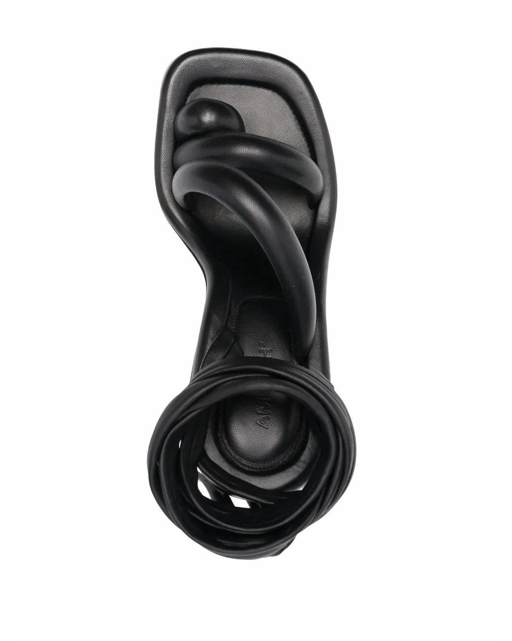 Ambush Black Tube-Strap 105Mm Sandals
