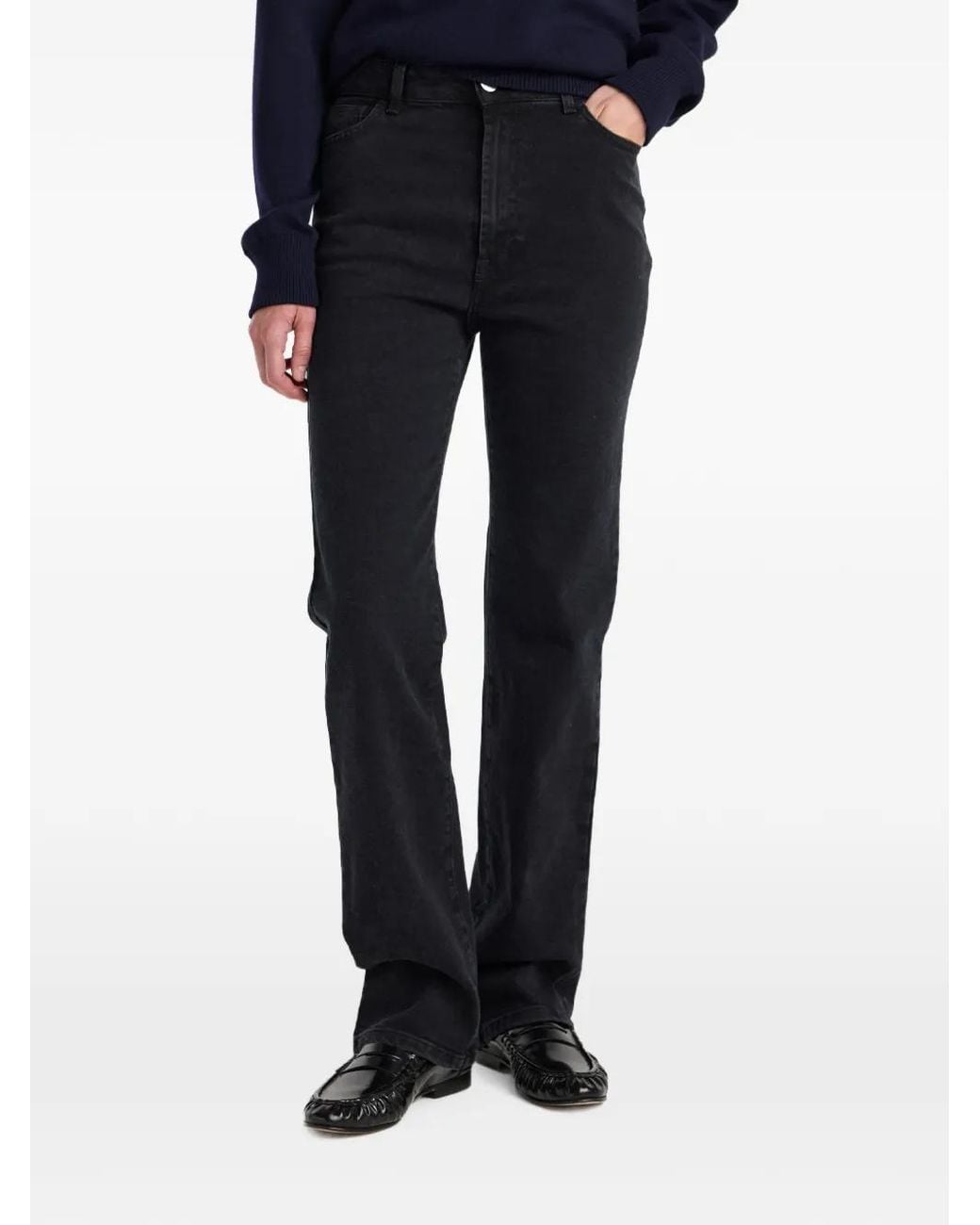 Rohe Black Button-Fastening Jeans