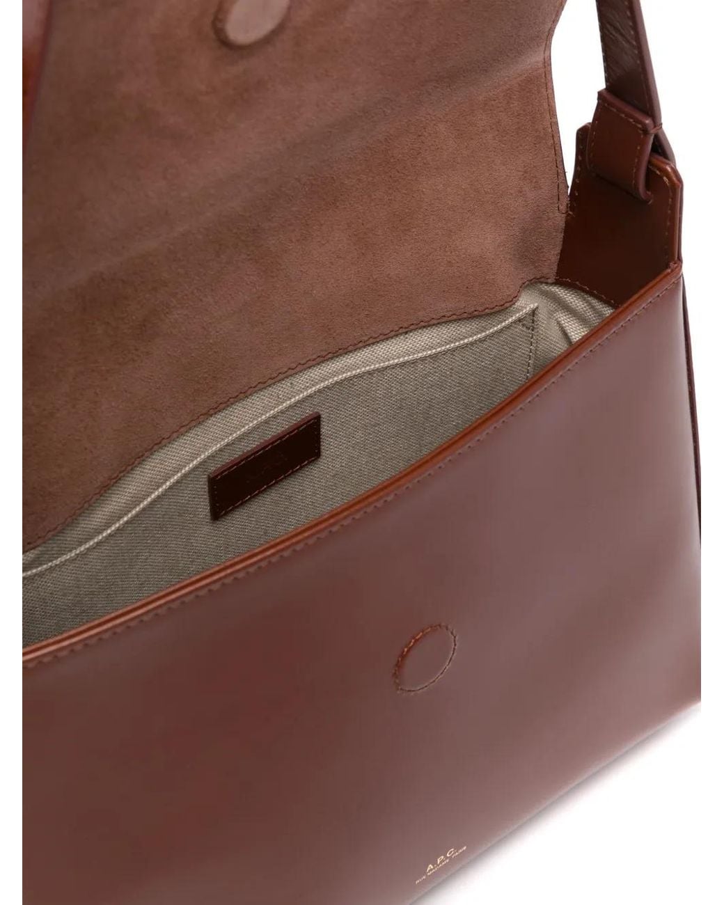 A.P.C. Brown Virginie Flap Bag