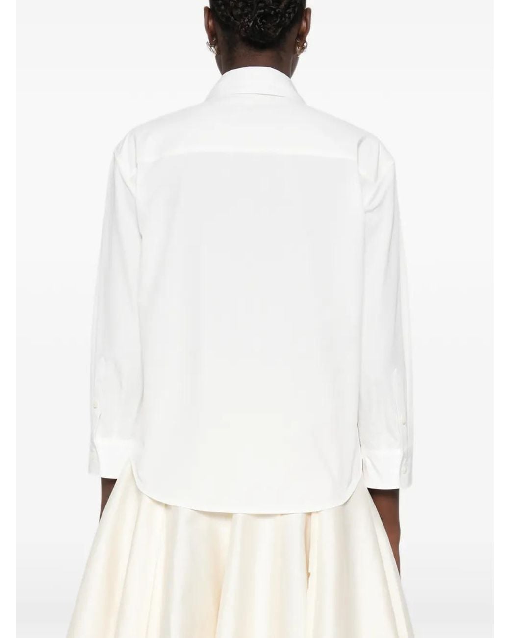 Jil Sander White Classic-Collar Long-Sleeve Shirt