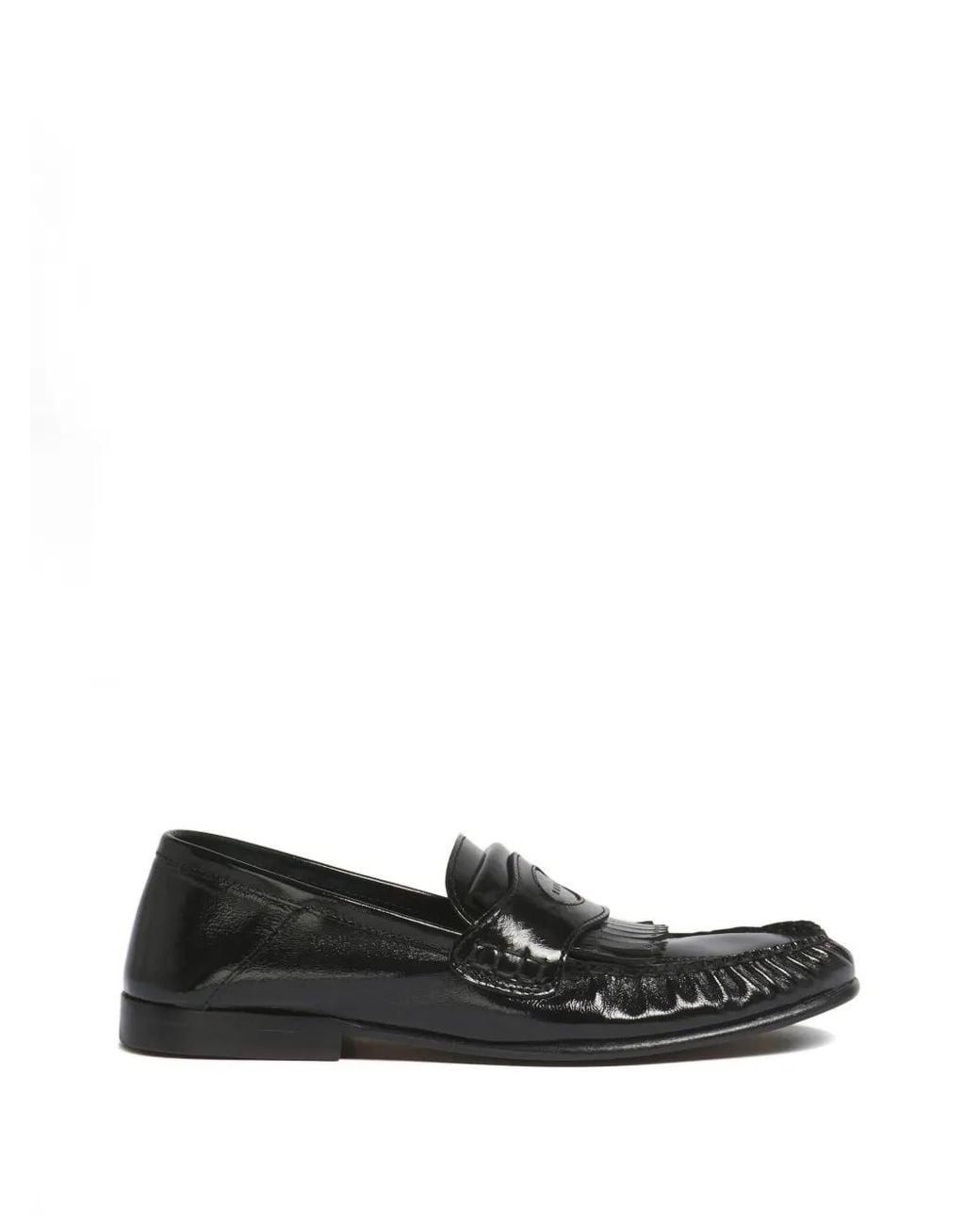 Marni Black Loafer Mit Fransen
