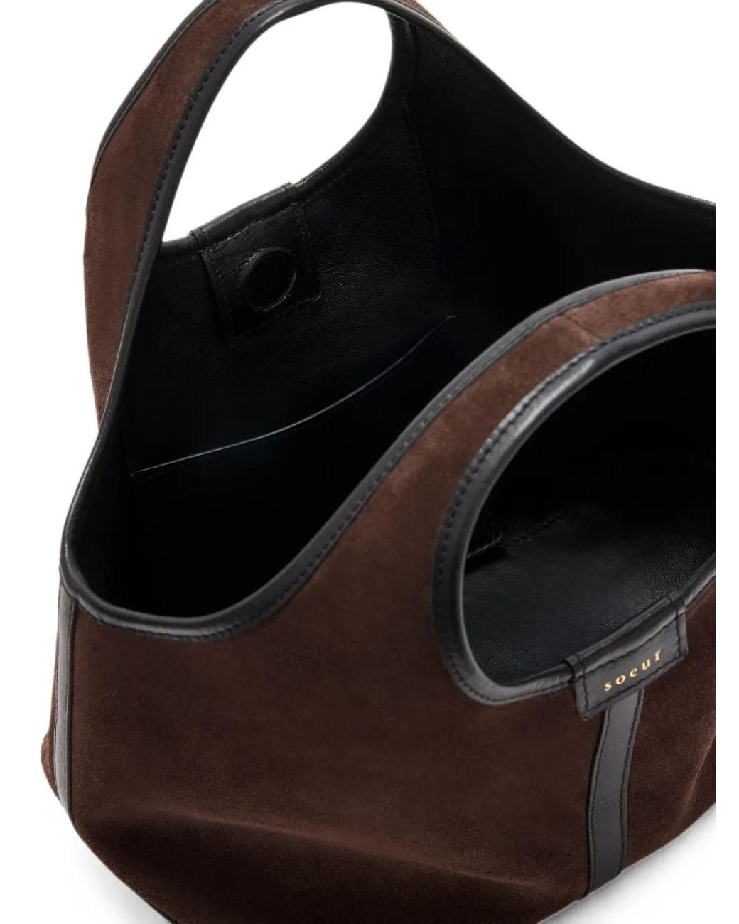 Soeur Brown Mini Douce Suede Toto Bag