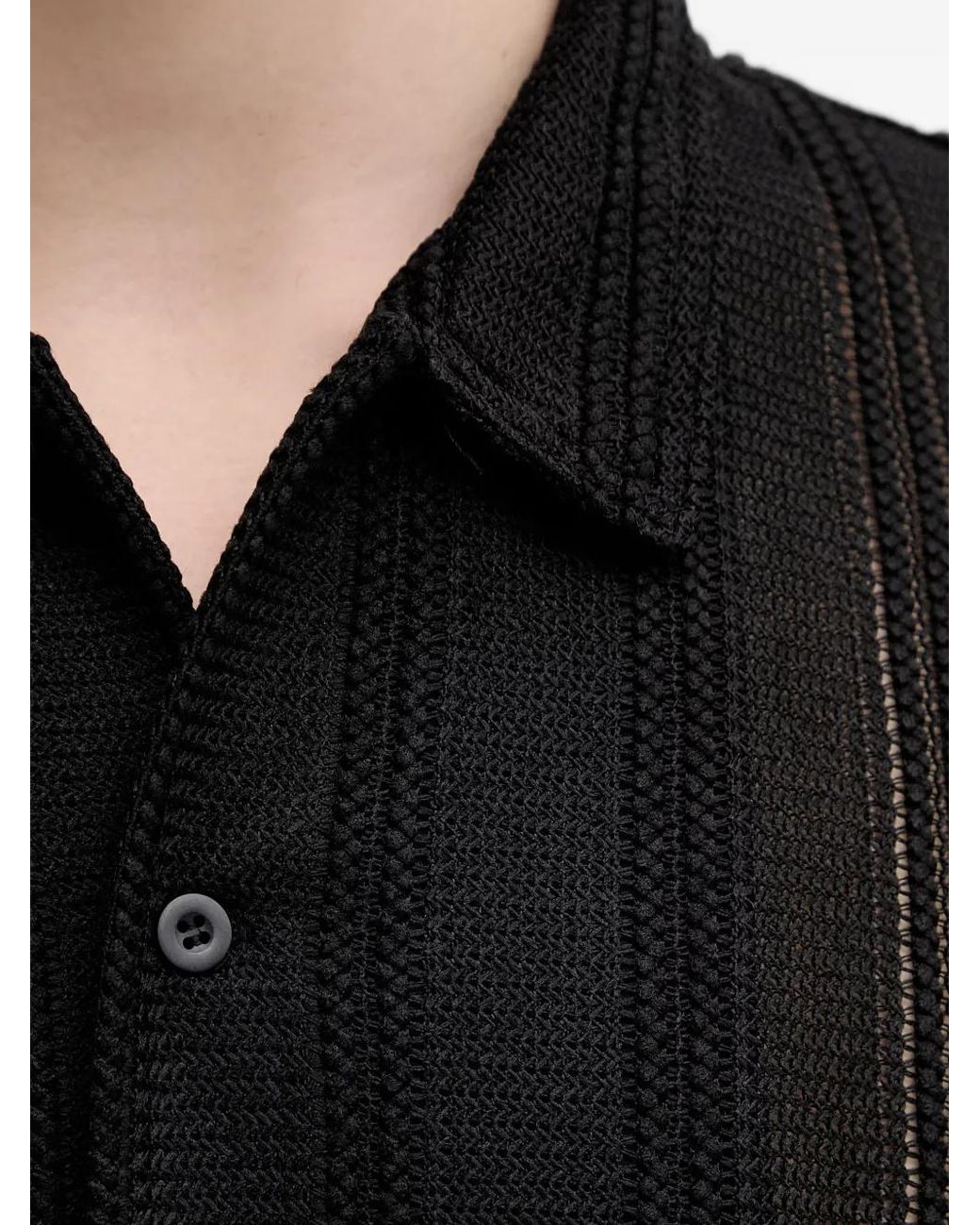 Camicia A Righe di Beams Plus in Black da Uomo