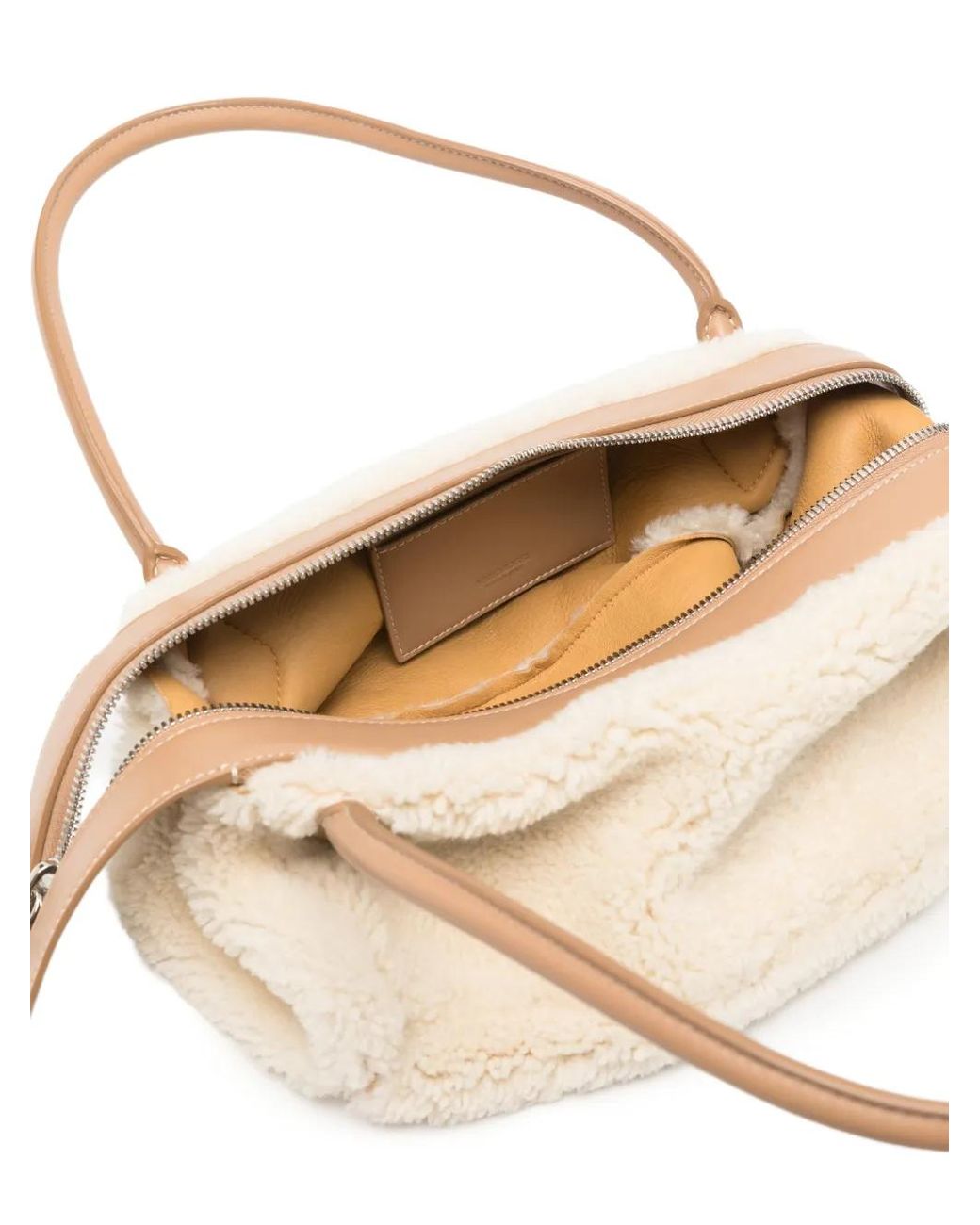 MINOBOSSI Natural Anna Shearling-Effect Tote Bag